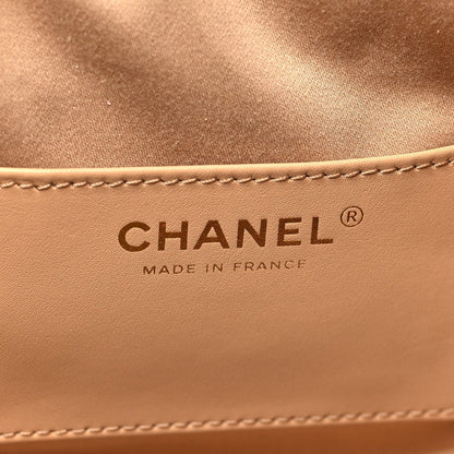 Caviar Quilted Small Chanel 25 Handbag Dark Beige