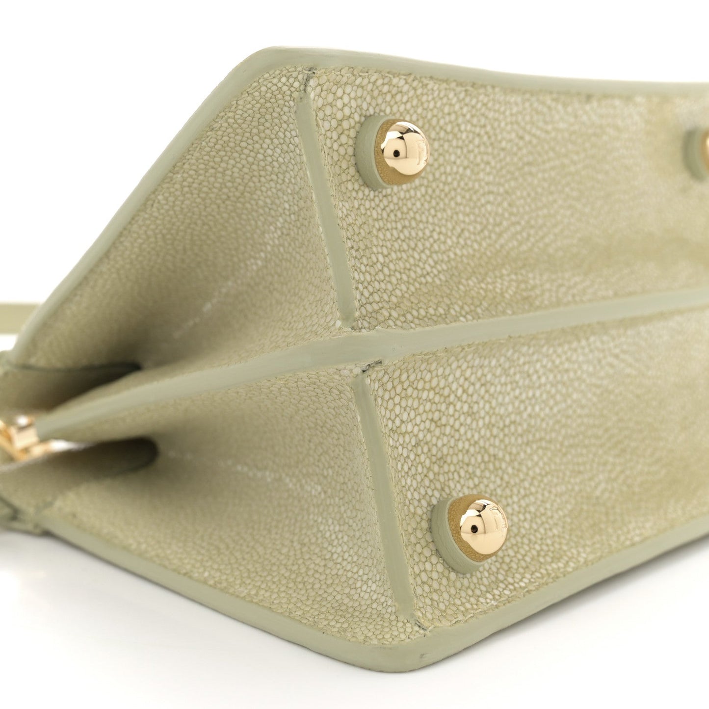 Stingray Shiny Nappa Petite Peekaboo I SEE U Satchel Green