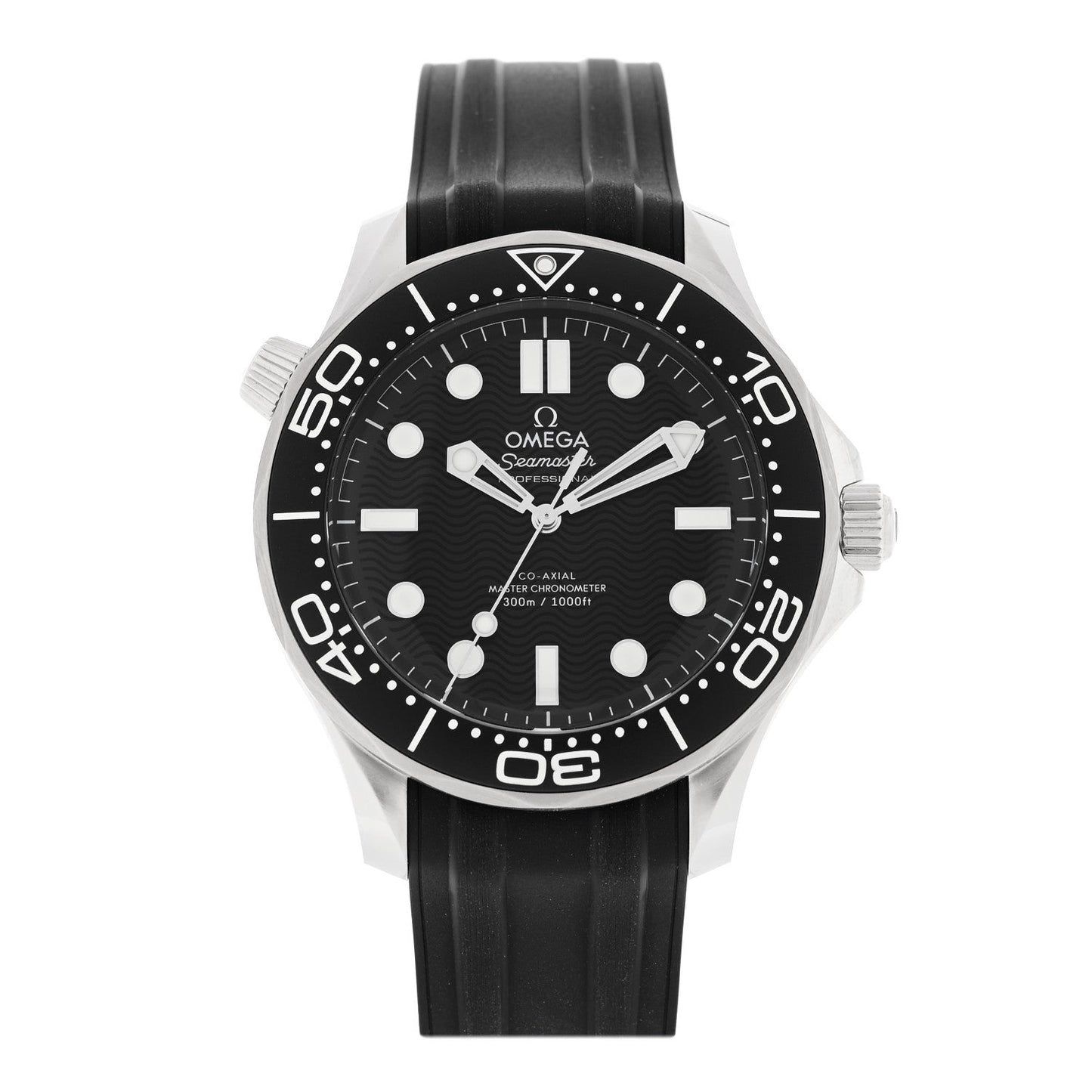 Stainless Steel Rubber 42mm Seamaster Diver 300M Co-Axial Master Chronometer Automatic Watch Black 210.32.42.20.01.003