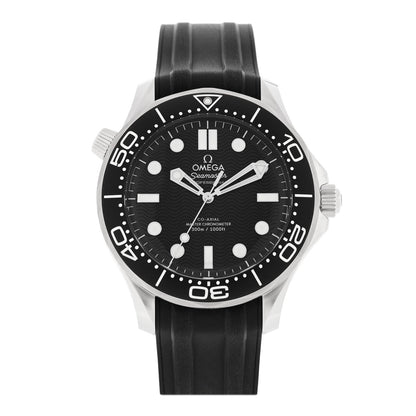 Stainless Steel Rubber 42mm Seamaster Diver 300M Co-Axial Master Chronometer Automatic Watch Black 210.32.42.20.01.003