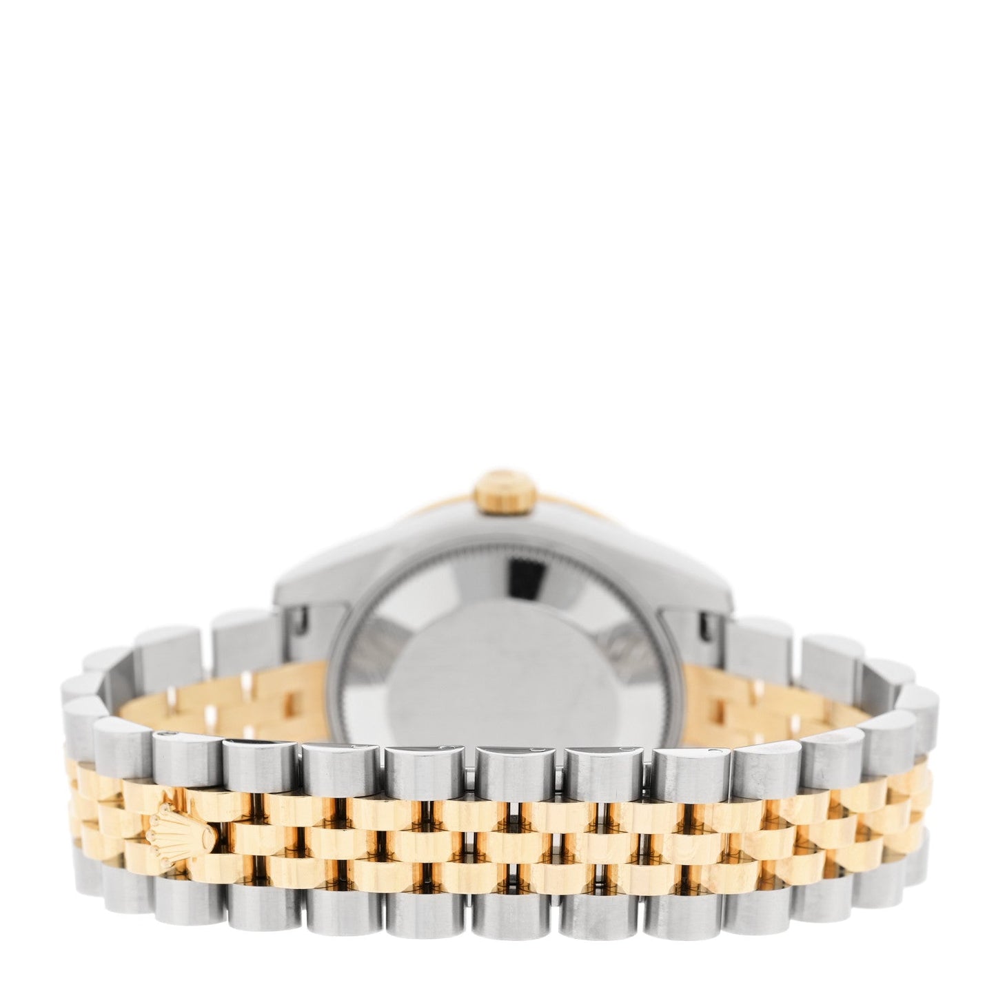 Stainless Steel 18K Yellow Gold Diamond Bezel 31mm Oyster Perpetual Datejust Watch Silver Jubilee 178383