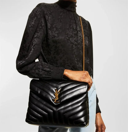 Saint Laurent Loulou Medium YSL Chain Shoulder Bag