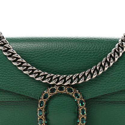 Pebbled Calfskin Small Dionysus Shoulder Bag Emerald