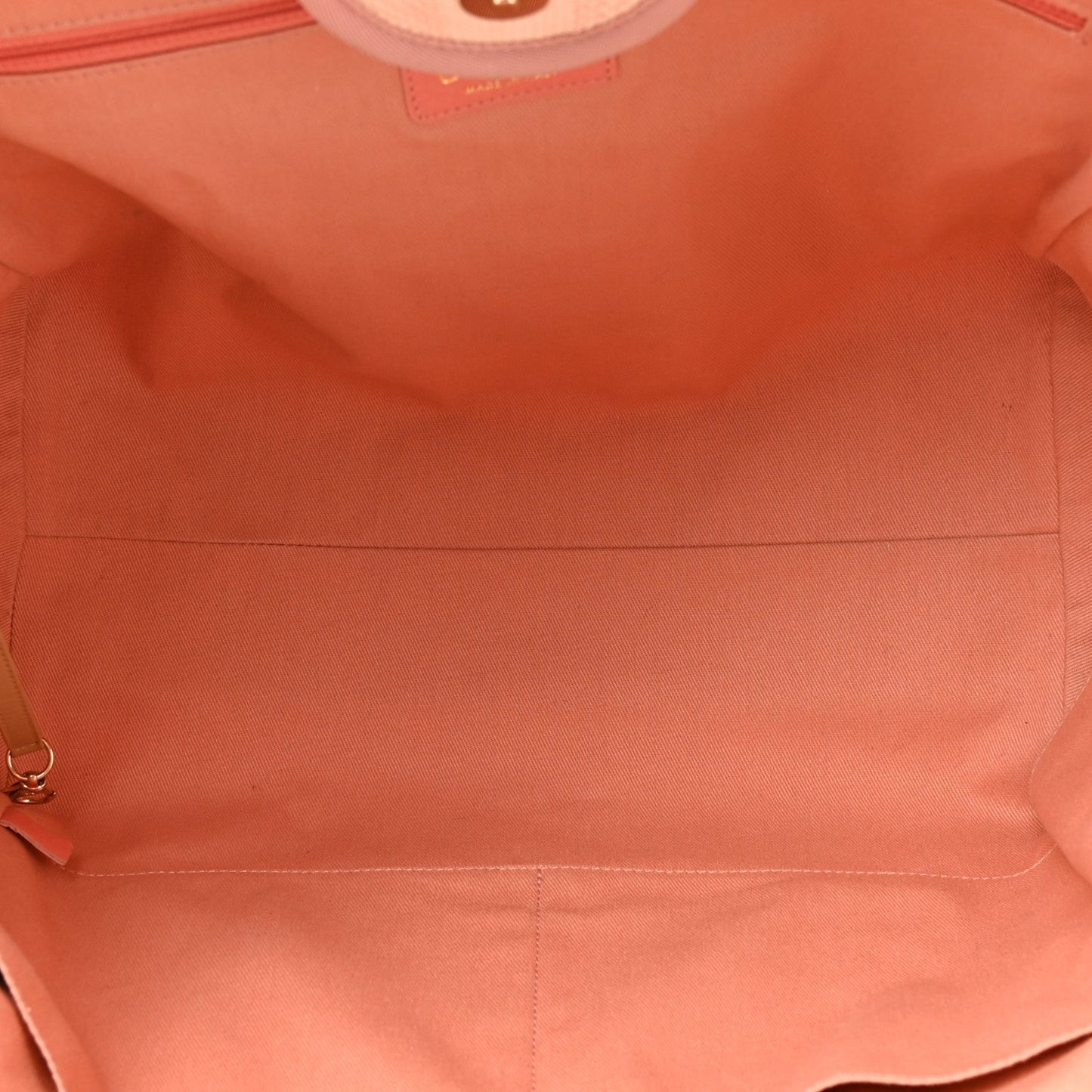 Mixed Fibers Calfskin Striped Medium Deauville Tote Light Pink