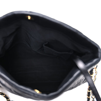 Calfskin Quilted Medium Chain Me Hobo Black