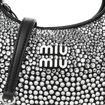 Crystal Silk Starlight Mini Wander Hobo Black