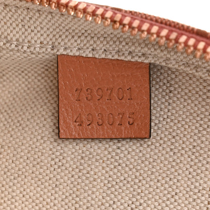 Monogram Textured Dollar Calfskin Mini Ophidia Crossbody  Cloche Rose Pink