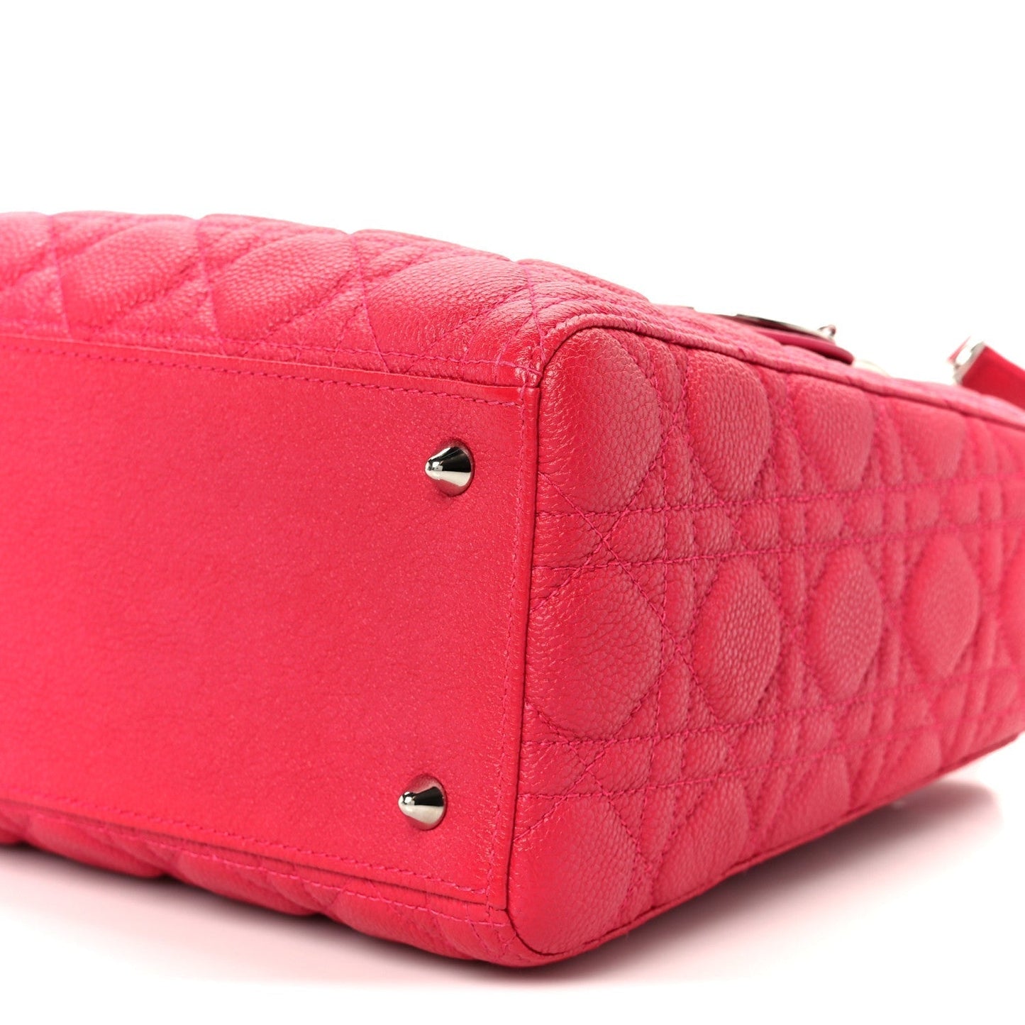 Grained Calfskin Cannage Medium Lady Dior Pink