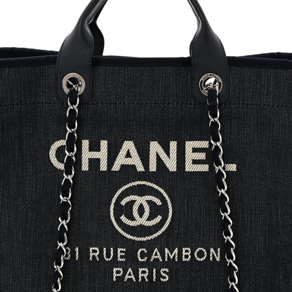Denim Medium Deauville Tote Dark Blue