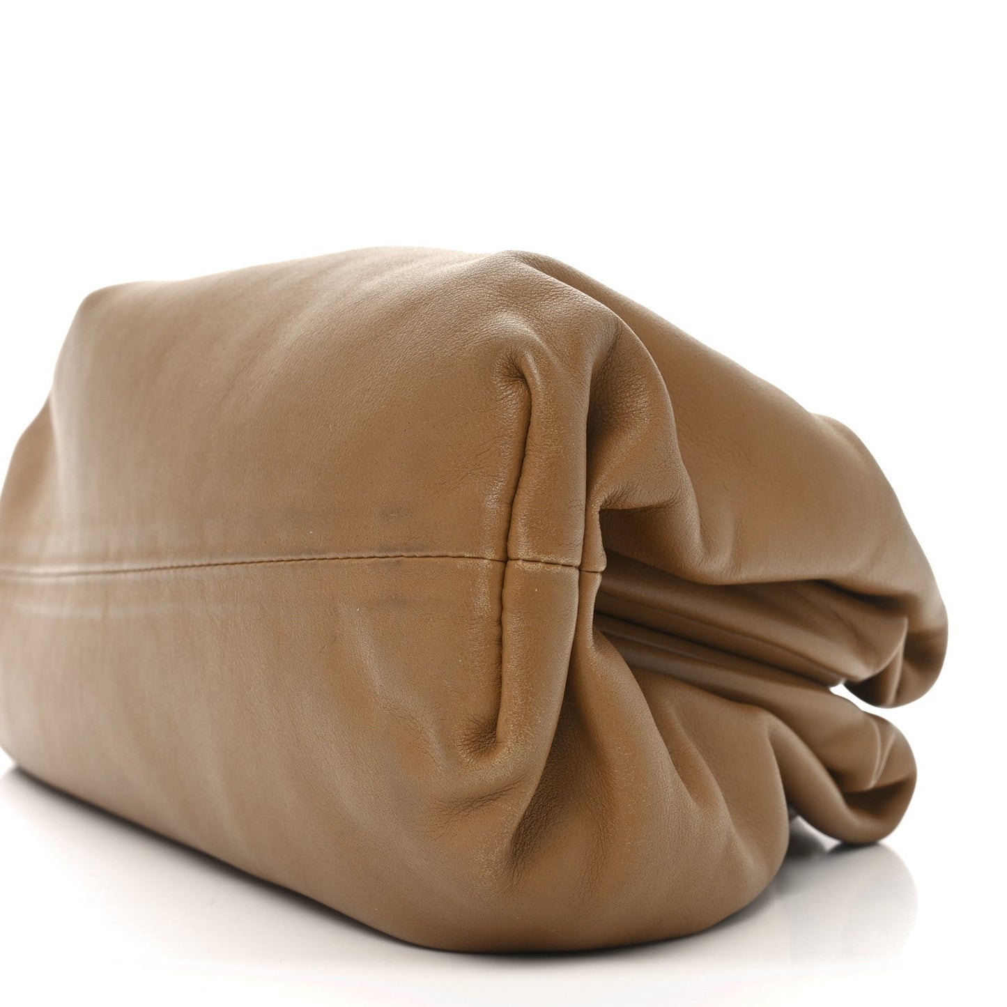 Smooth Butter Calf The Pouch Oversized Clutch Cammello