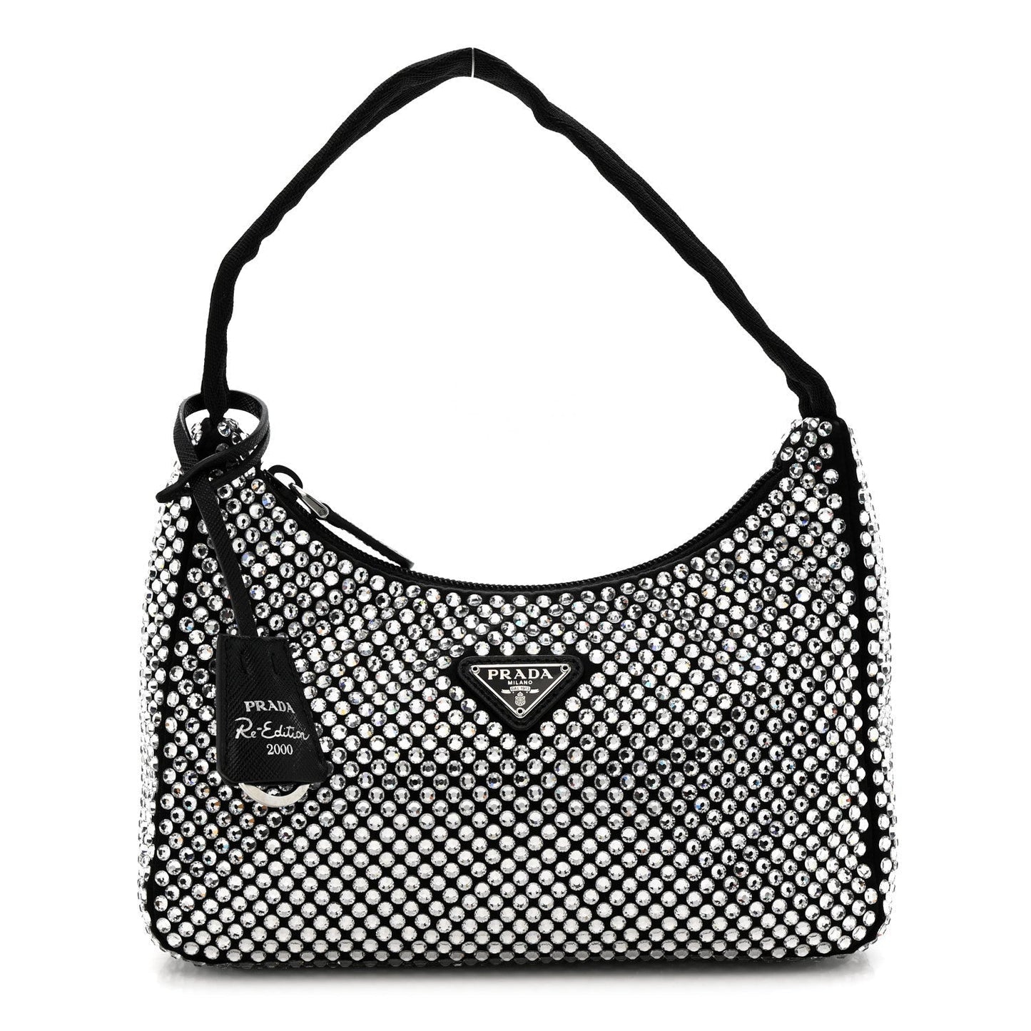 Satin Crystal Mini Re-Edition 2000 Bag Cristal