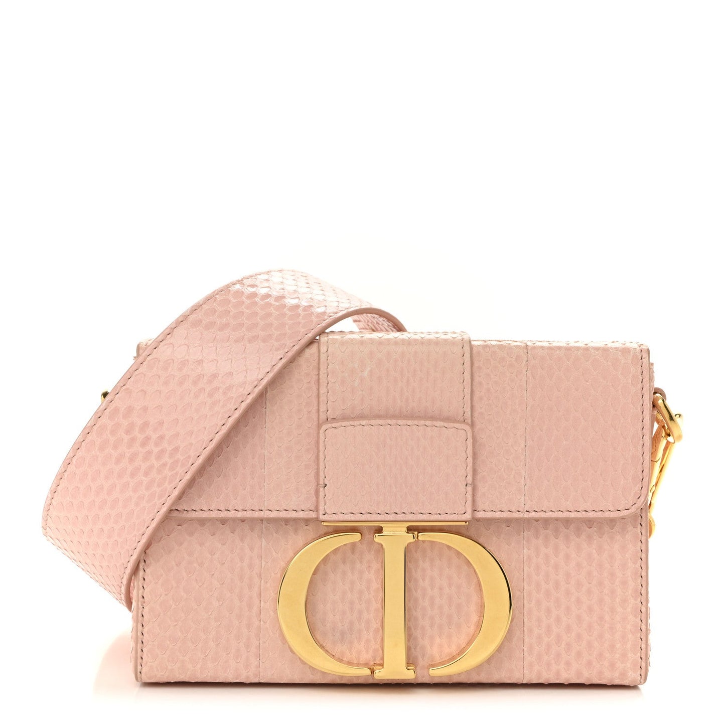 Snakeskin 30 Montaigne Box Bag Rose Clair