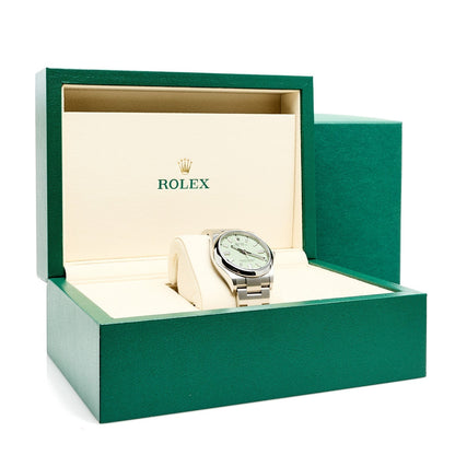 Stainless Steel 36mm Oyster Perpetual Watch Pistachio 126000