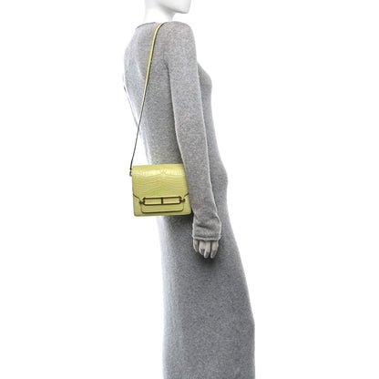 Matte Alligator Mini Sac Roulis Jaune Bourgeon