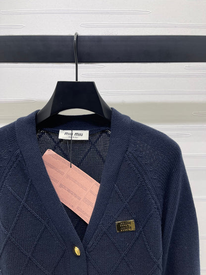 Miu Miu 25 Knitted Cardigan Wool Mix Cashmere 296259