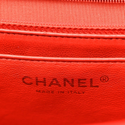 Lambskin Quilted Maxi Single Flap Red