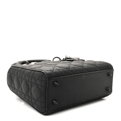 Ultra Matte Calfskin Cannage Small My ABCDior Lady Dior Black