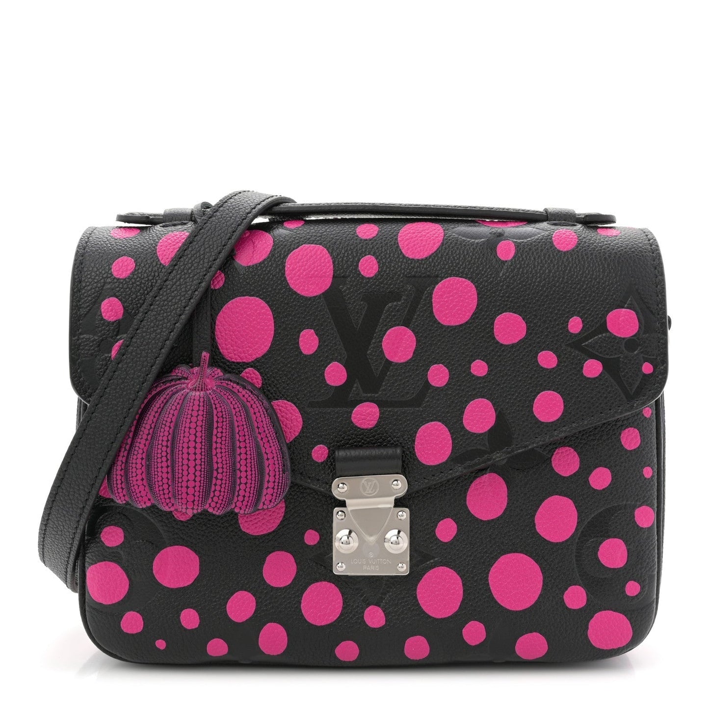 LV x YK Empreinte Monogram Giant Pochette Metis Black Fuchsia