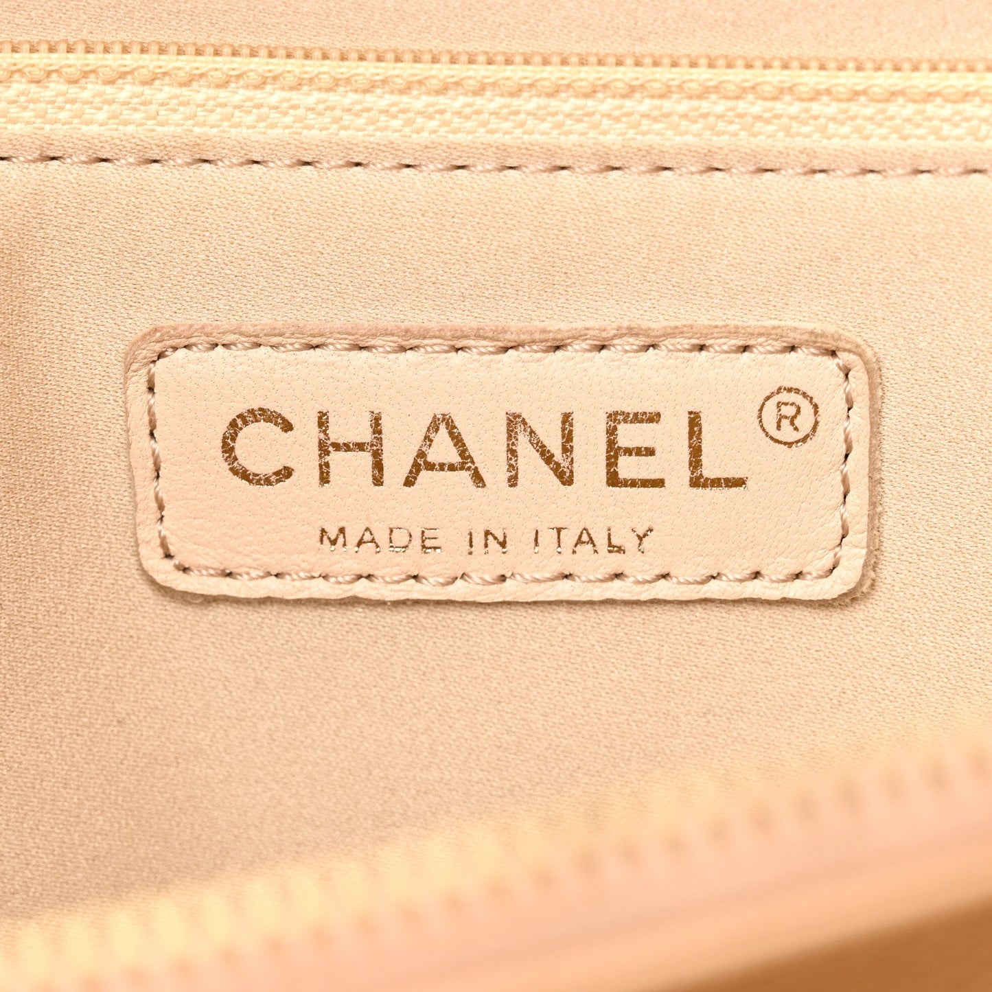 Caviar Quilted Grand Shopping Tote GST Beige