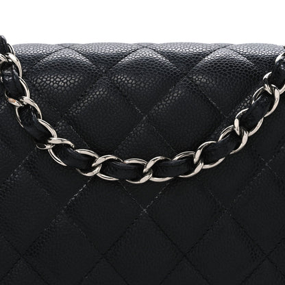 Caviar Quilted Jumbo Single Flap Black