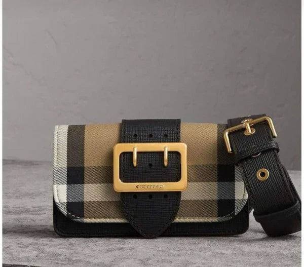 BB classic plaid small square bag