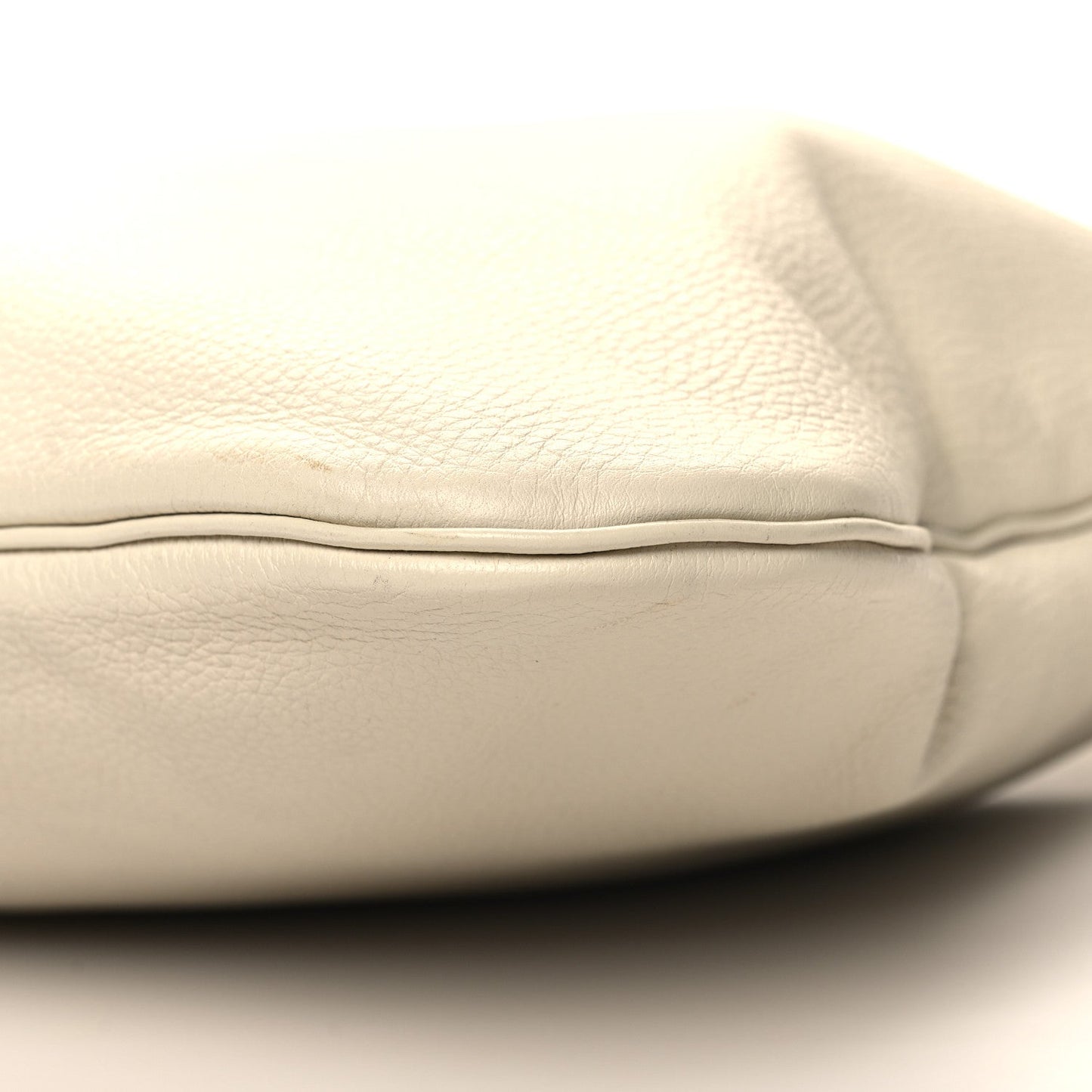 Grained Calfskin Medium Everyday Shoulder Bag Ivory