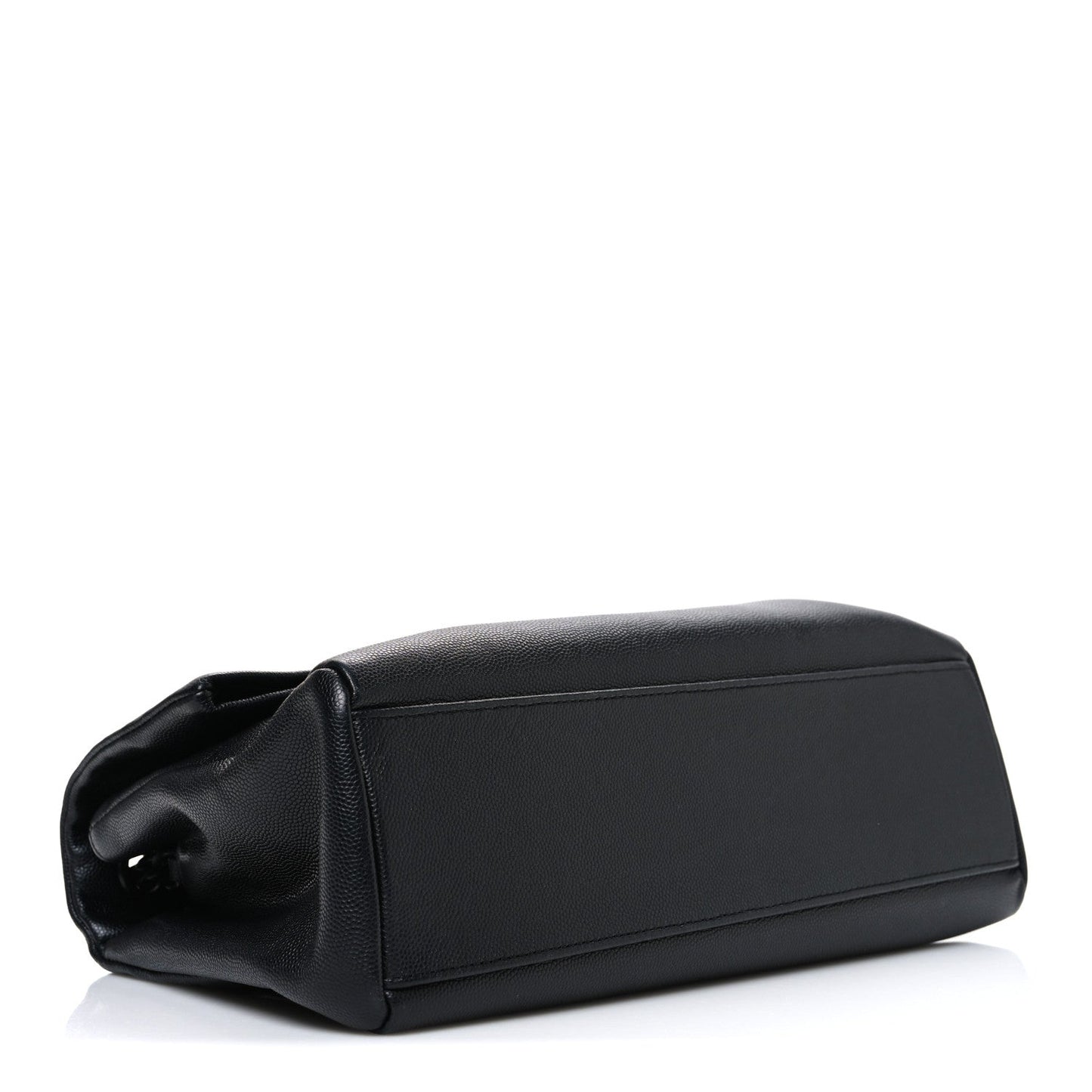 Grain De Poudre Medium West Hollywood Monogram Fold-Over Bag Black