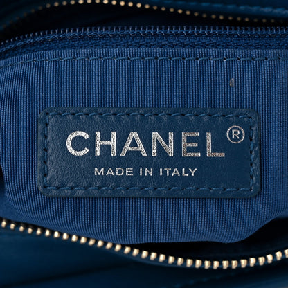 Aged Calfskin Quilted Small Gabrielle Hobo Blue