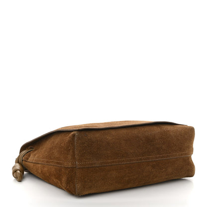 Suede Flamenco Satchel Tobacco