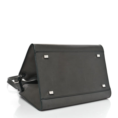 Polished Saddle Calfskin Soft Margaux 10 Bag Koala Grey