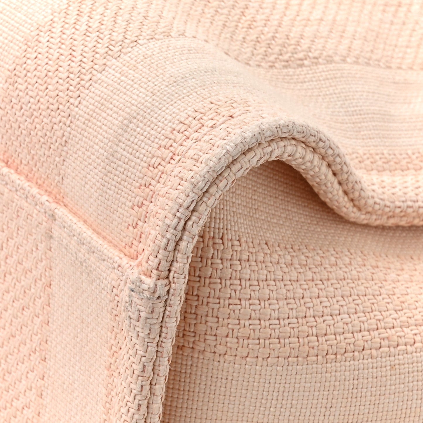 Mixed Fibers Calfskin Striped Medium Deauville Tote Light Pink