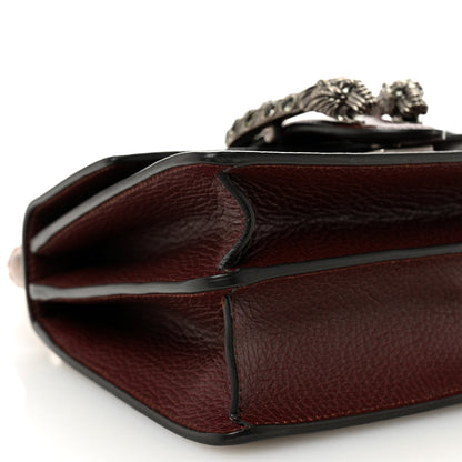Dollar Calfskin Crystal Web Mini Dionysus Bamboo Top Handle Bag Vintage Bordeaux Black Diamond