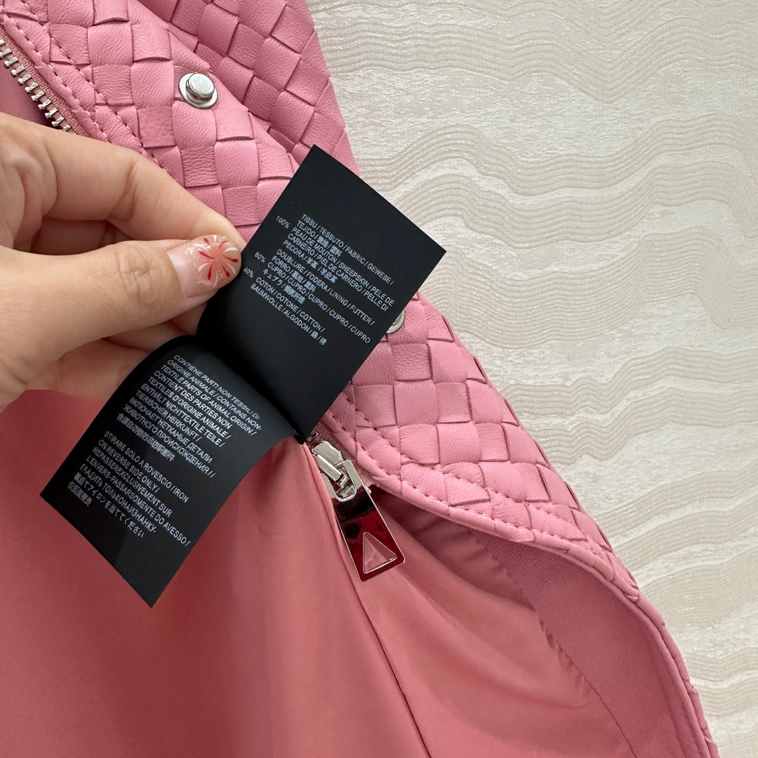 BV Skirt in Pink Lambskin