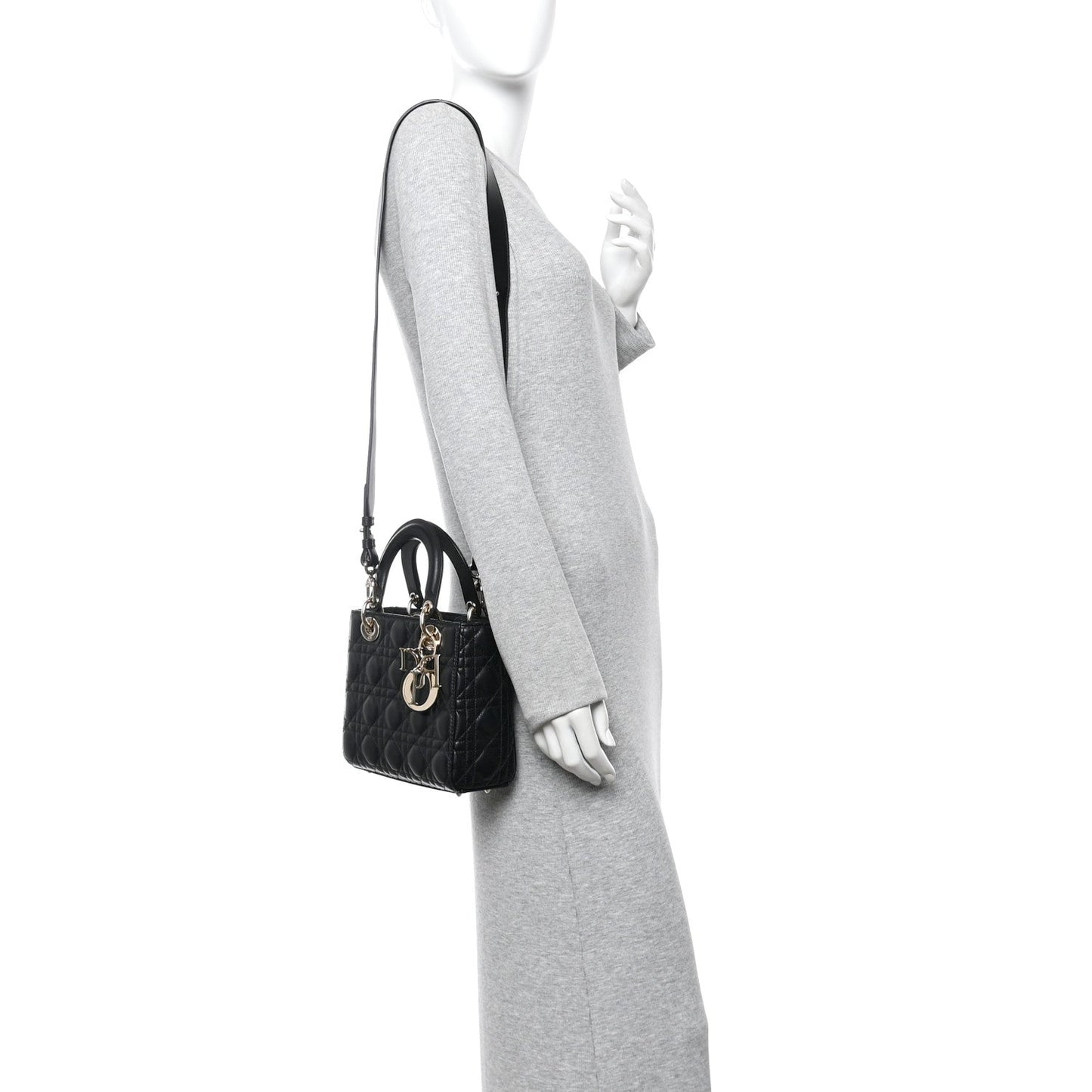 Lambskin Cannage Small My ABCDior Lady Dior Black