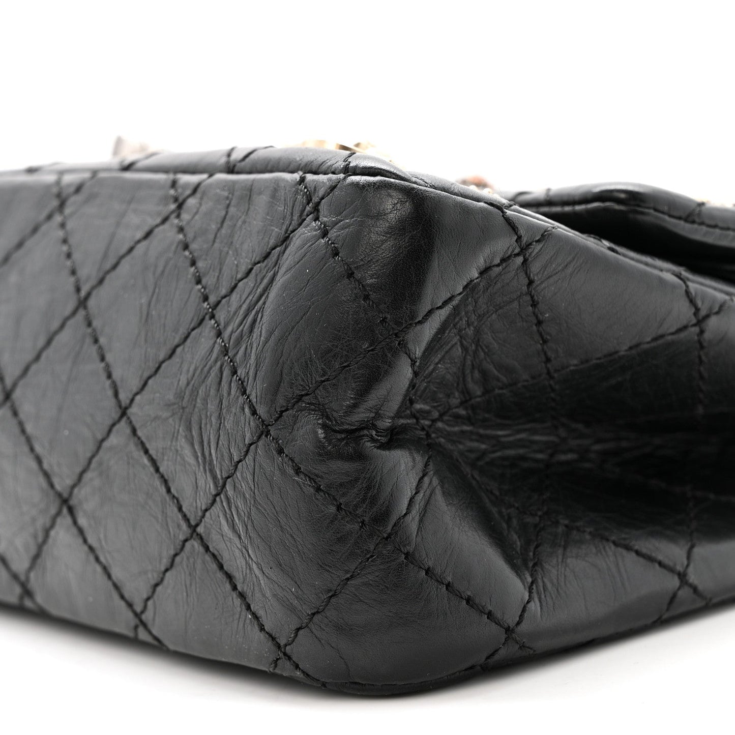 Aged Calfskin Lucky Charms 2.55 Reissue 225 Flap Black