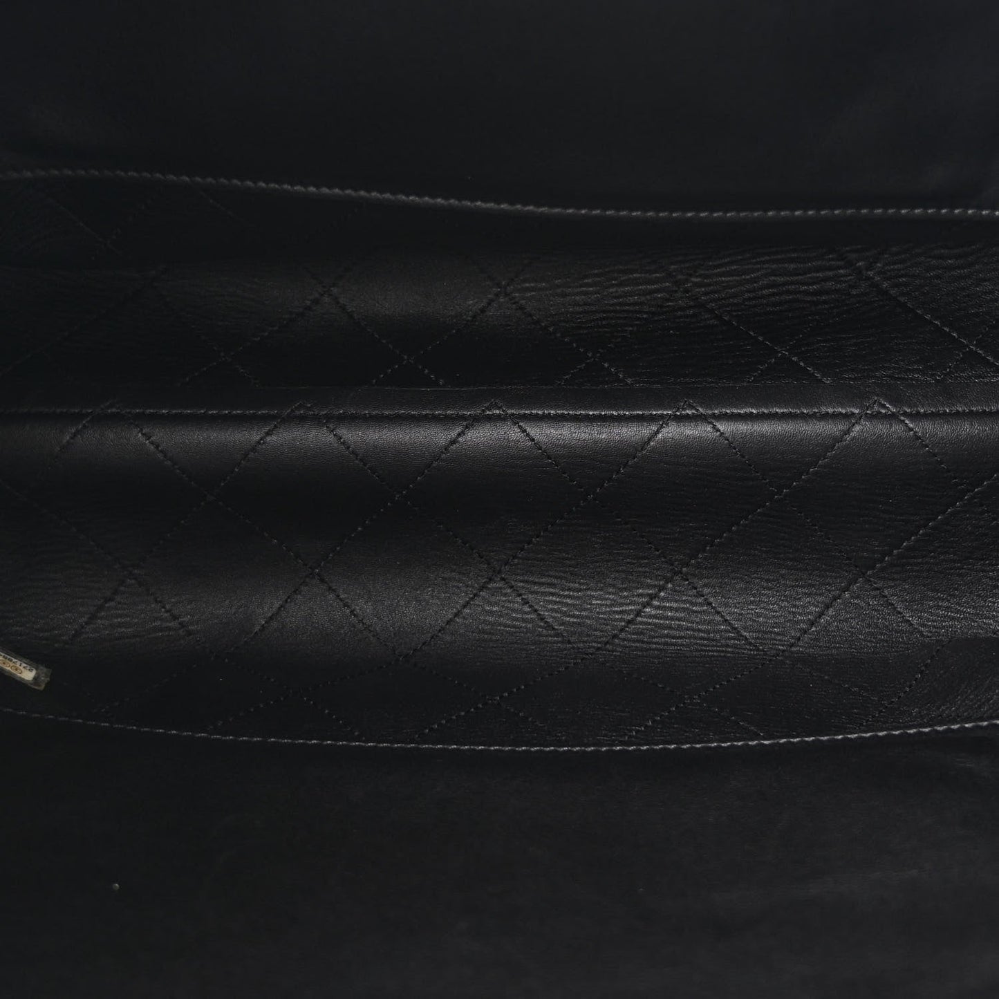 Caviar Stitched Large Lady Coco Shopping Tote Black