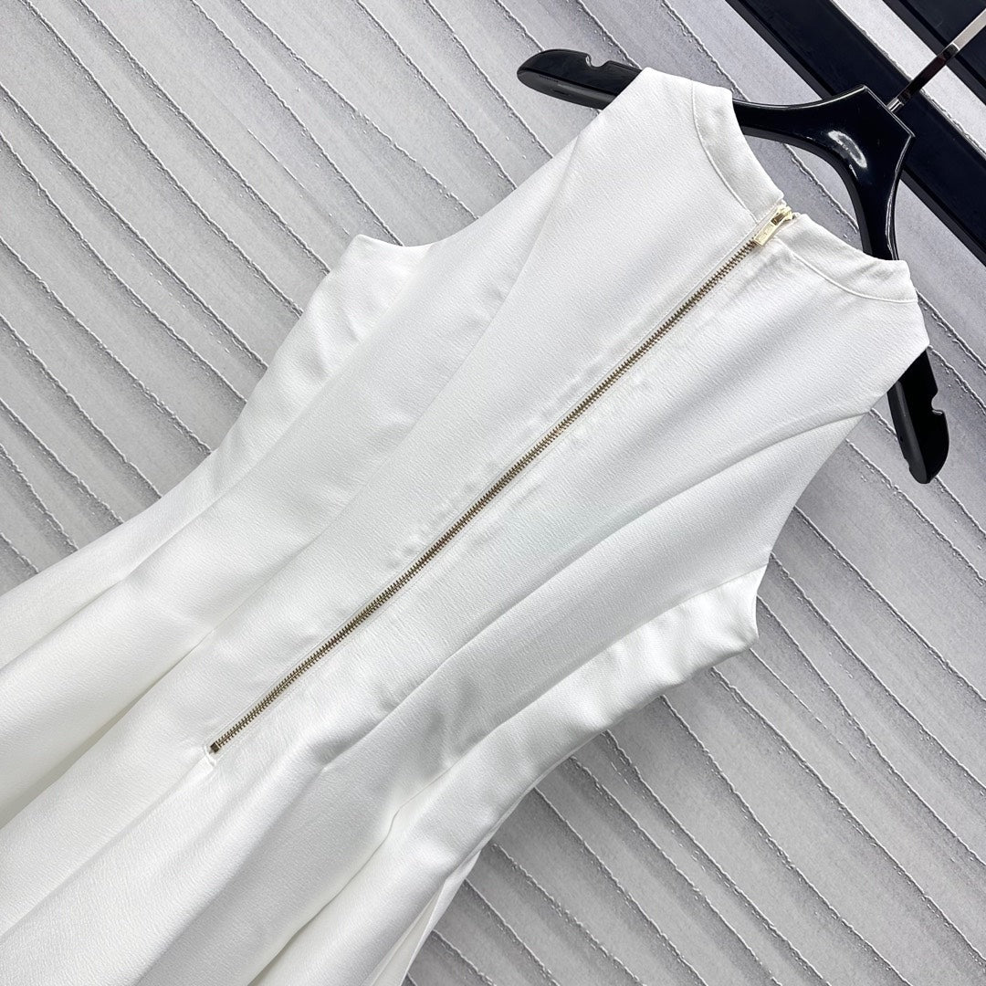 MIUMIU SLEEVELESS WHITE DRESS 267834