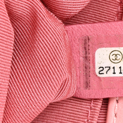 Calfskin Chevron Embroidered Small Boy By The Sea Flap Pink