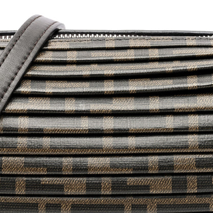 Glazed Fabric FF Pleated Candy Bag Brown