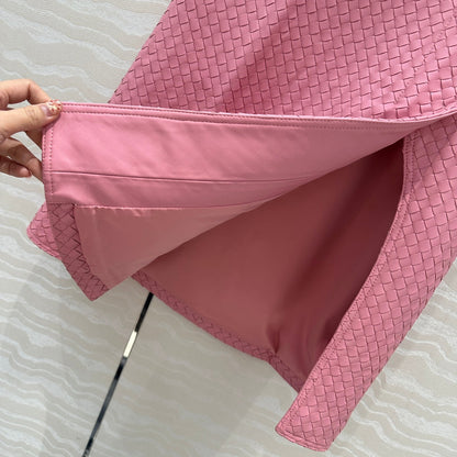 BV Skirt in Pink Lambskin