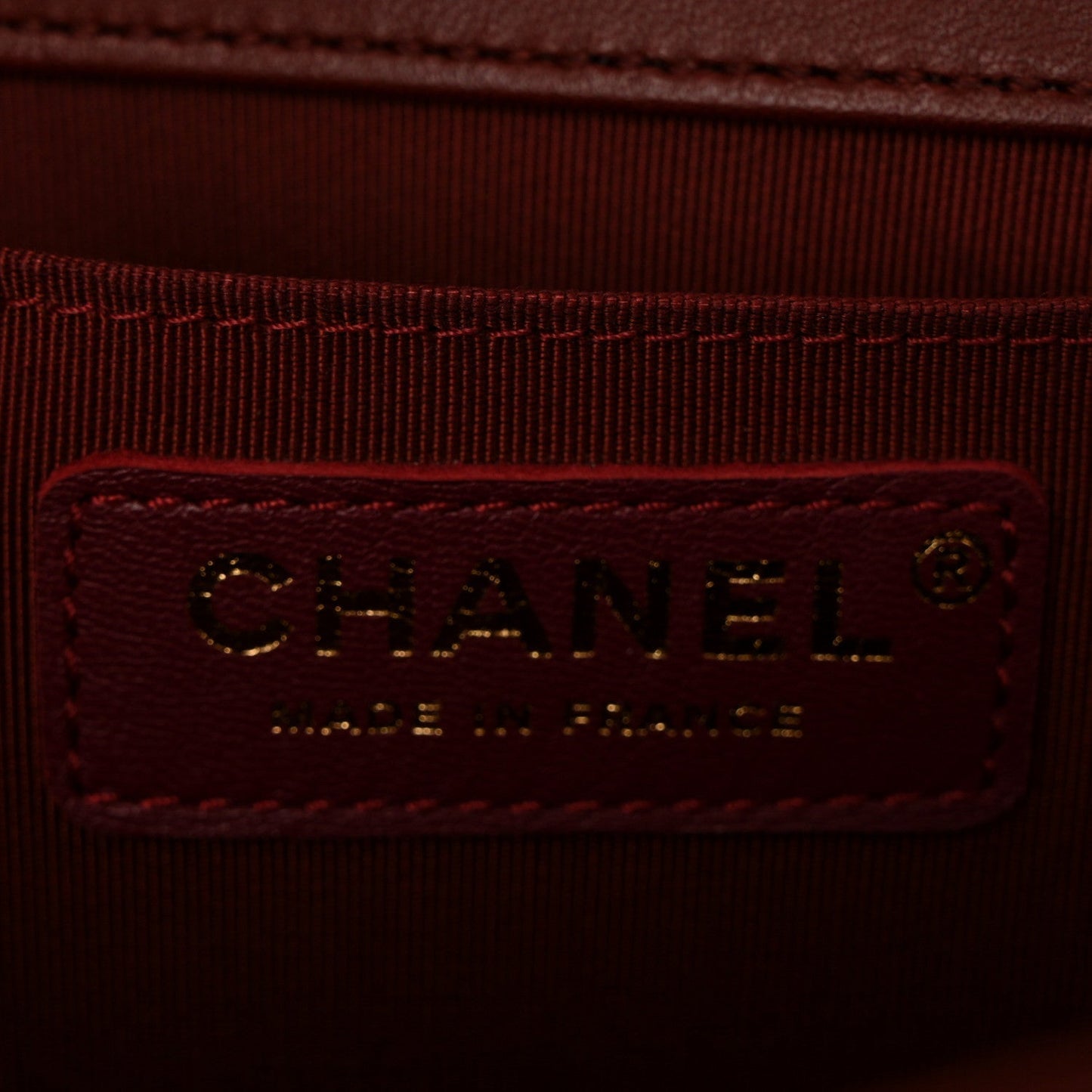 Lambskin Quilted Medium Boy Flap Burgundy