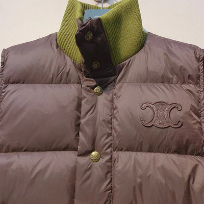 CELINE 25S UFFER VEST WITH KNIT COLLAR 0043