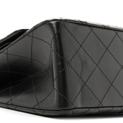 Aged Calfskin Quilted 2.55 Reissue 227 Flap Black