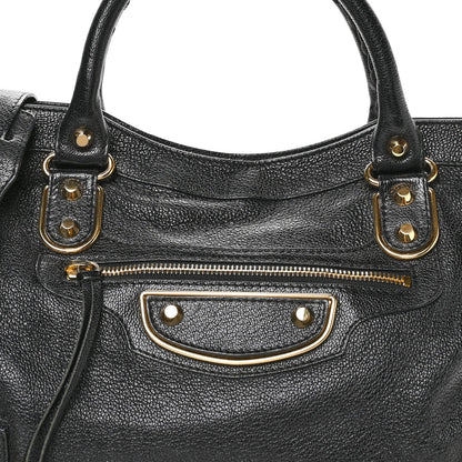 Chevre Gold Metallic Edge Hardware City Black
