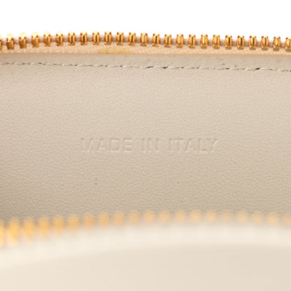 Calfskin CD Signature Oval Crossbody Camera Bag Latte