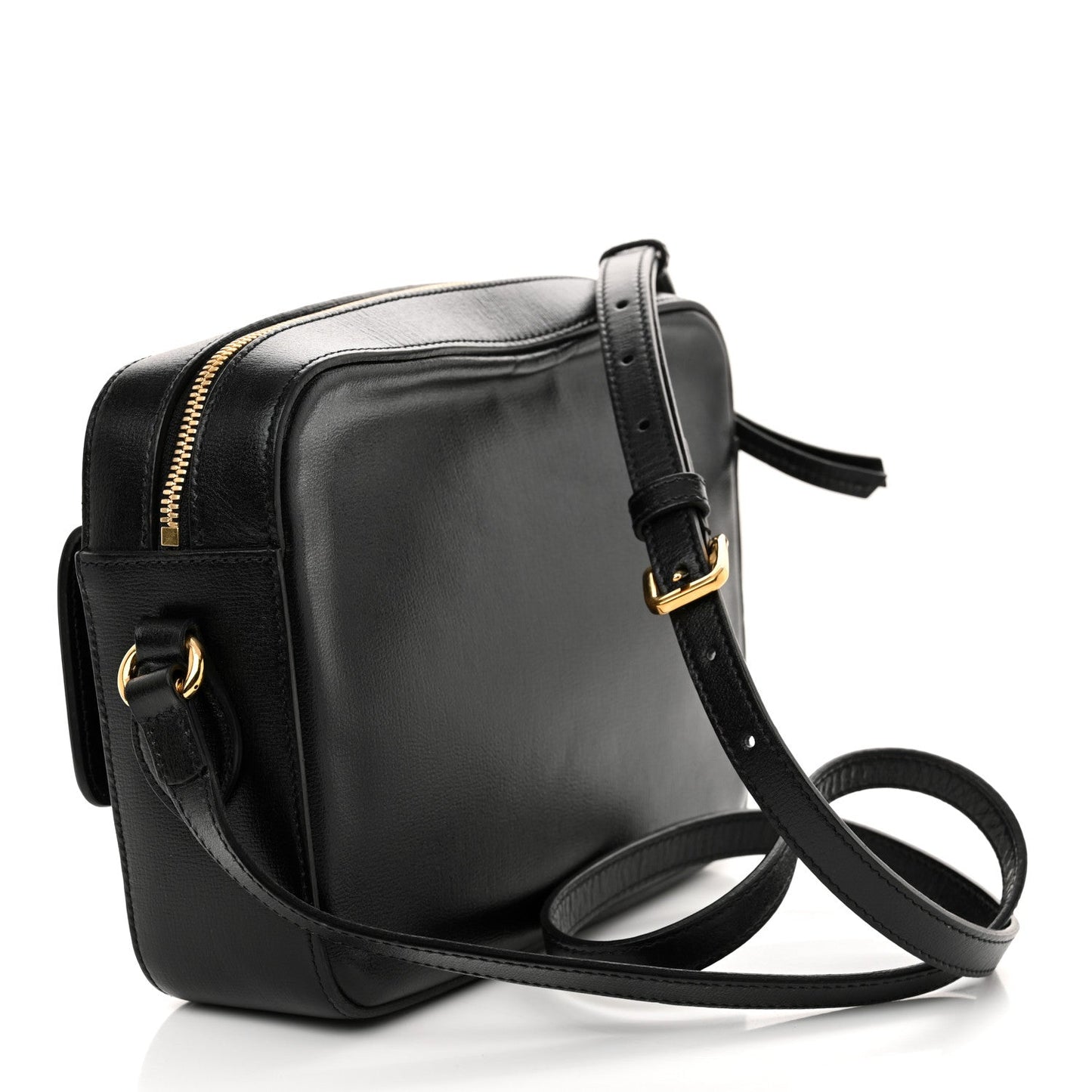 Textured Calfskin Small Horsebit 1955 Shoulder Bag Black