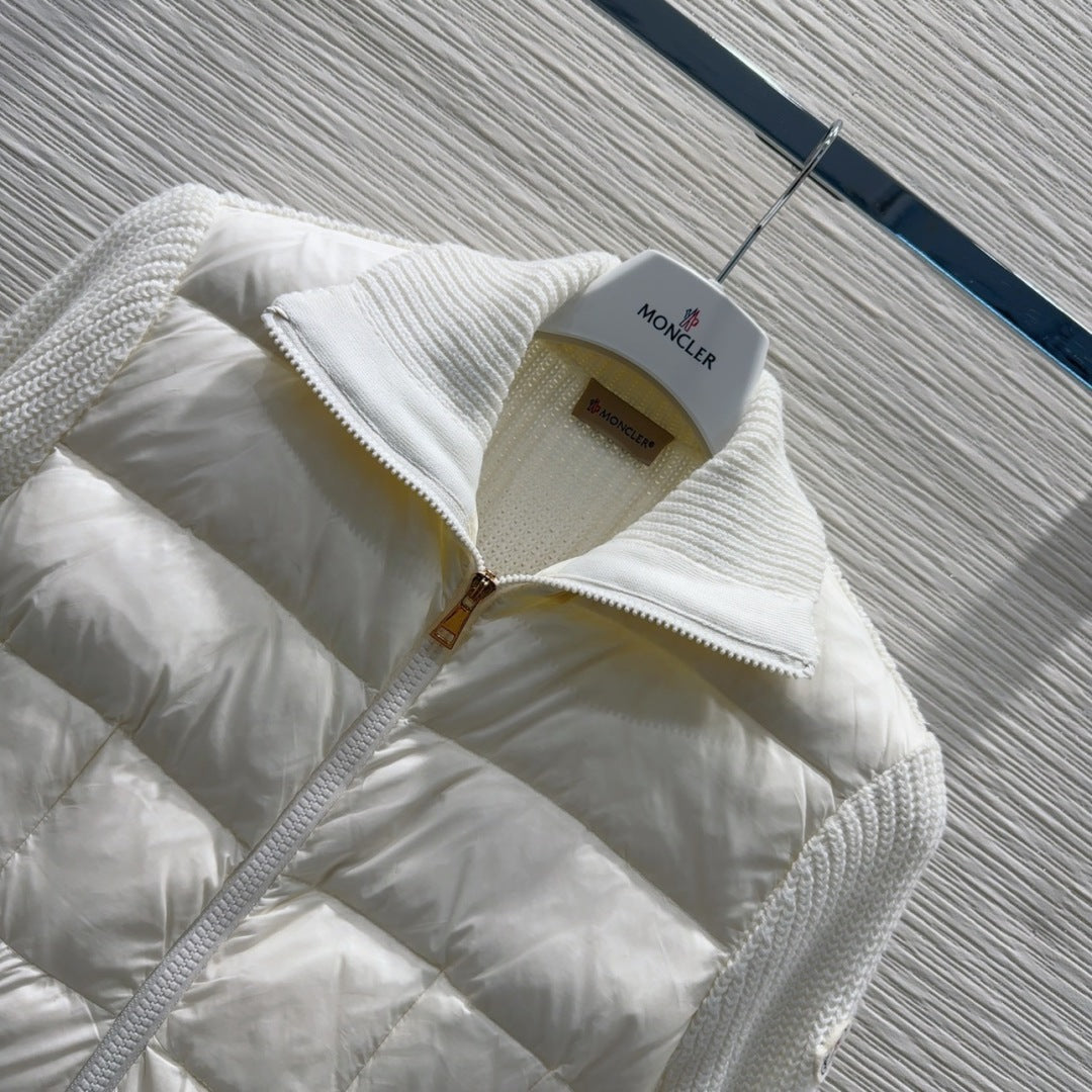 MC 25 Jacket White Polyester Mix Wool