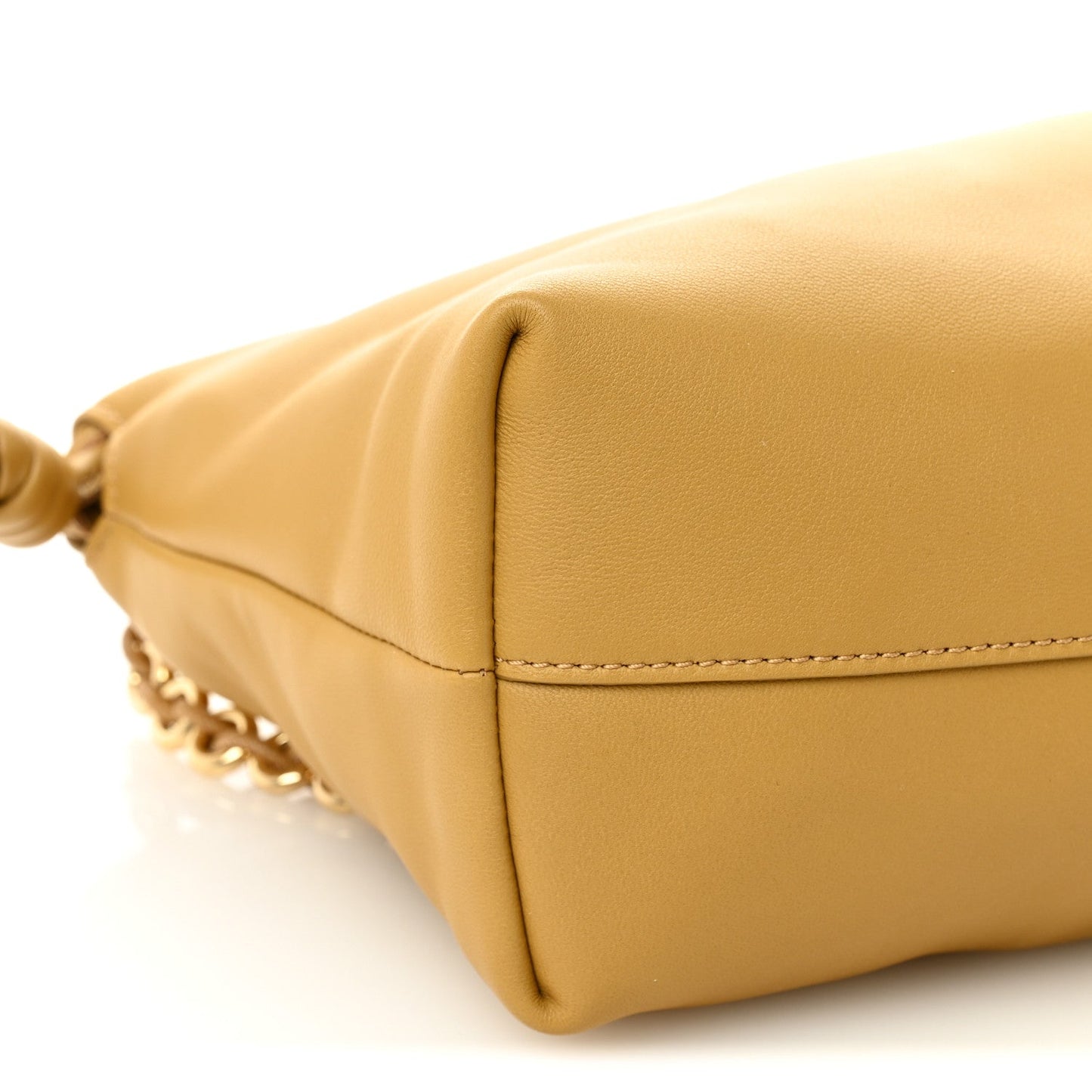 Mellow Nappa Donut Medium Chain Flamenco Knot Clutch Sahara