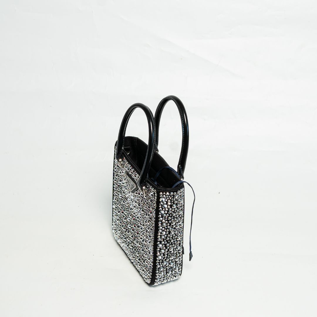 Prada Small satin tote bag with crystals