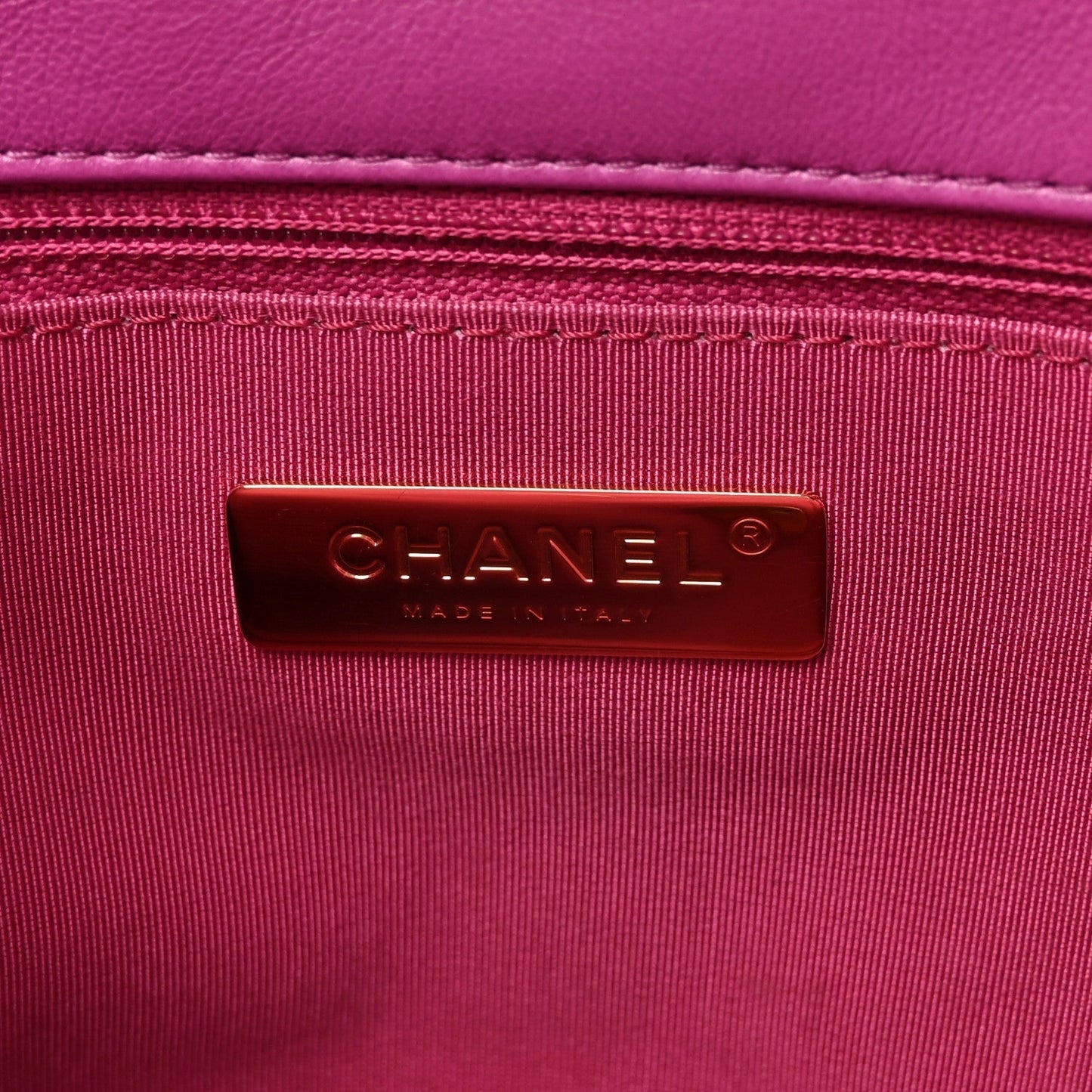 Lambskin Quilted Medium Chanel 19 Flap Purple